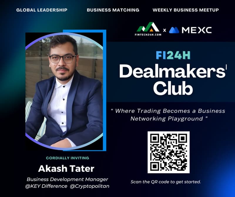 Akash Tater — Fi24h DealMakers' Club invite card