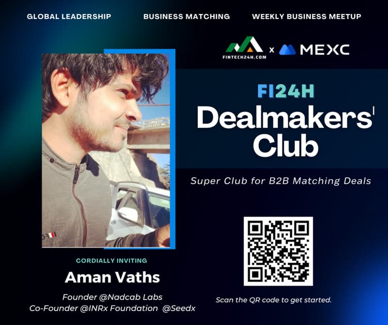 Aman Vaths — Fi24h DealMakers' Club invite card