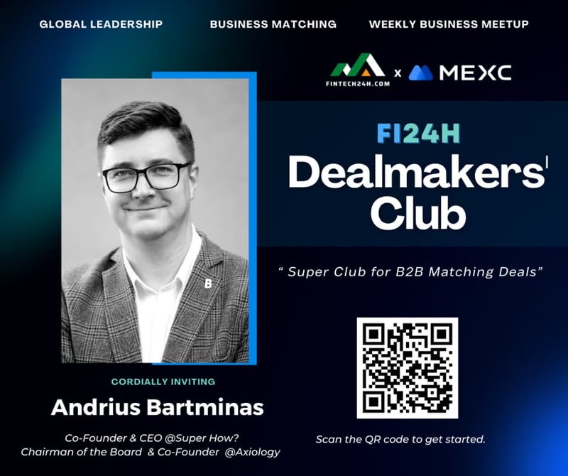 Andrius Bartminas — Fi24h DealMakers' Club invite card