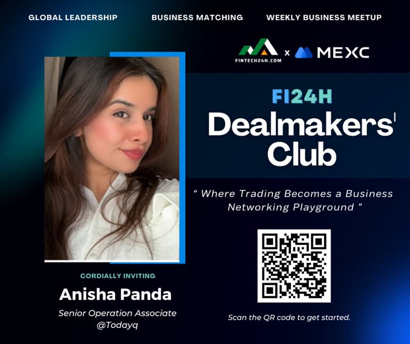 Anisha Panda — Fi24h DealMakers' Club invite card