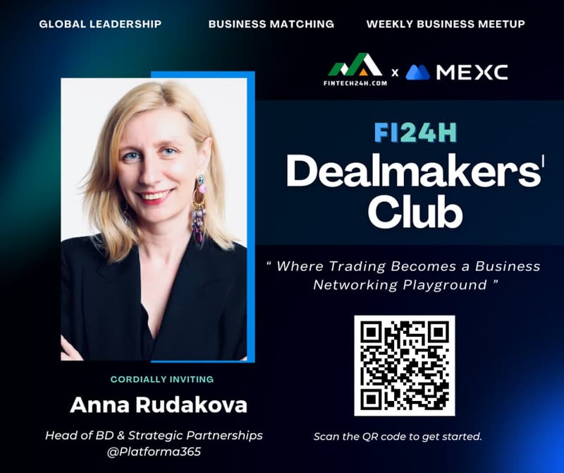 Anna Rudakova — Fi24h DealMakers' Club invite card
