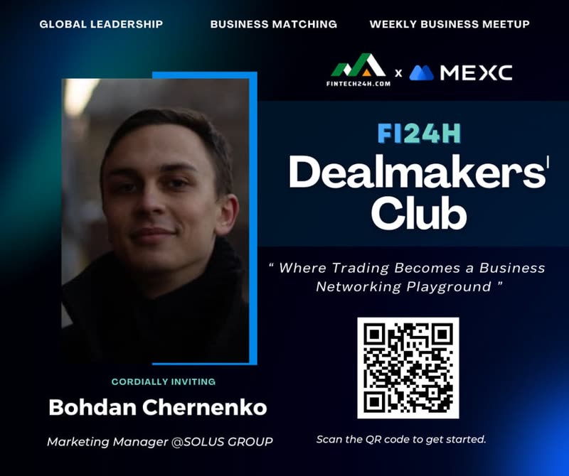 Bohdan Chernenko — Fi24h DealMakers' Club invite card