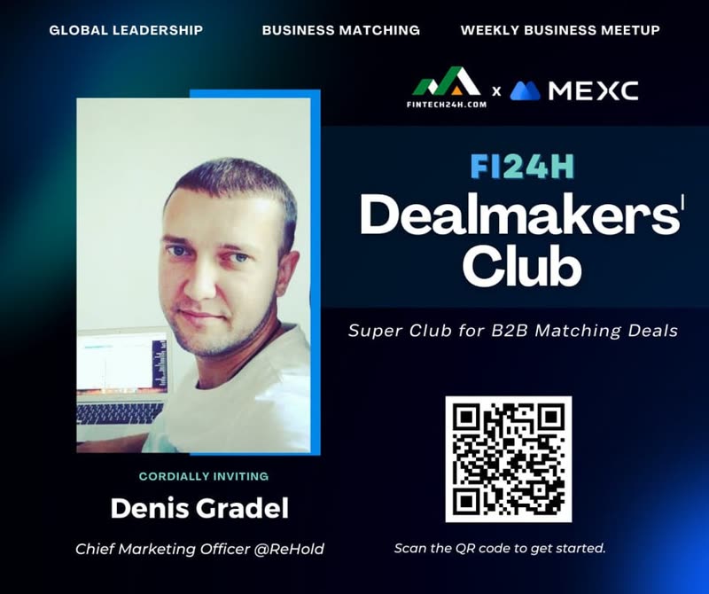 Denis Gradel — Fi24h DealMakers' Club invite card