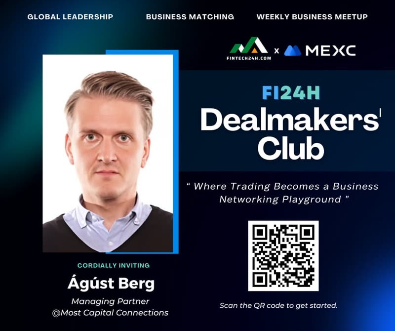 Ágúst Berg — Fi24h DealMakers' Club invite card