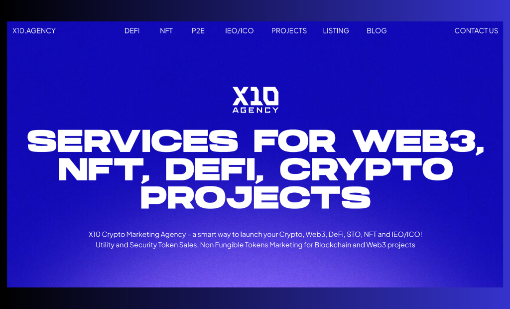 NFT Marketing Agencies X10 Agency