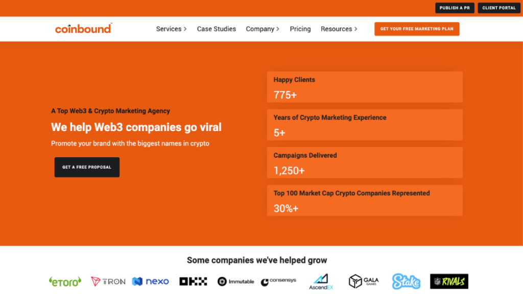 Coinbound - Top 10 crypto SEO agencies for compliance-focused brands