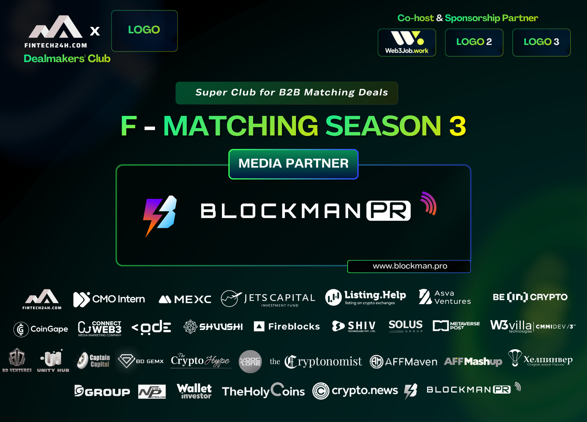 Blockman PR Named Official Media Partner of Fi24h Dealmakers’ Club Season 3